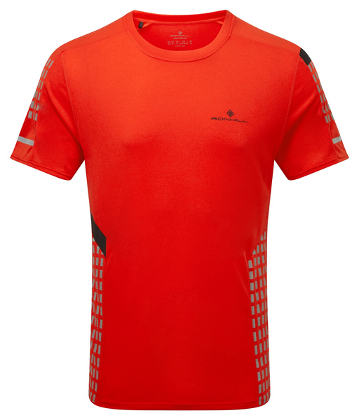 RONHILL Koszulka biegowa męska TECH AFTERHOURS S/S TEE czerwona