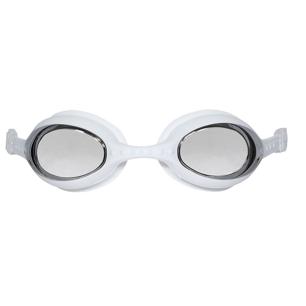 BLUESEVENTY Okulary pływackie ELEMENT GOOGLES white/silver mirror