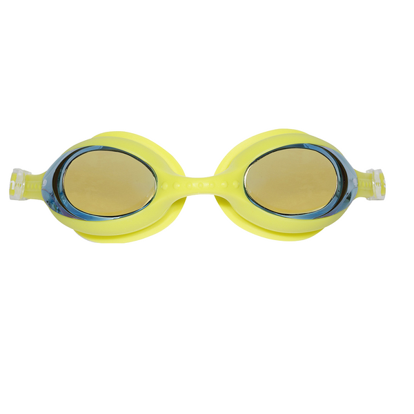 BLUESEVENTY Okulary pływackie ELEMENT GOOGLES neon yellow/blue mirror