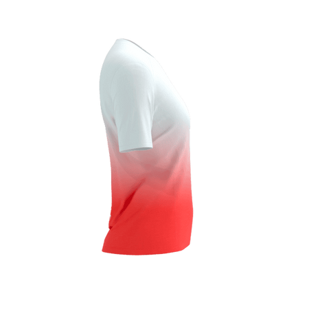 COMPRESSPORT Koszulka biegowa damska PERFORMANCE SS T-SHIRT fluo red/white