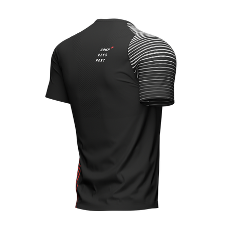 COMPRESSPORT Koszulka biegowa PERFORMANCE SS T-SHIRT czarno-czerwona