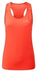 RONHILL Koszulka biegowa damska bez rękawów CORE VEST koralowa