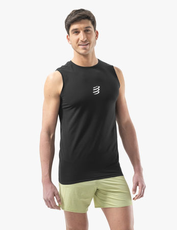 COMPRESSPORT Koszulka biegowa męska TRAIL RACING TANK black