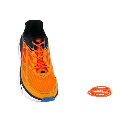 XTENEX Elastyczne sznurówki sportowe XTENEX XH200 HYBRID fluo orange