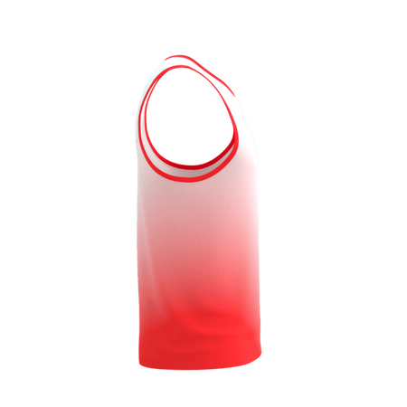 COMPRESSPORT Koszulka biegowa PERFORMANCE SINGLET fluo red/white
