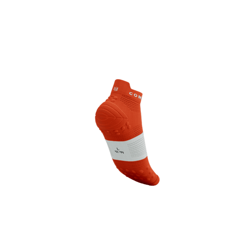 COMPRESSPORT Skarpetki do biegania krótkie PRORACING SOCKS V4 RUN LOW tigerlily/white