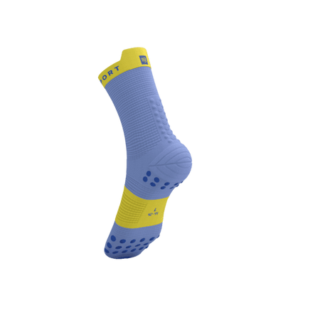 COMPRESSPORT Skarpetki do biegania wysokie PRORACING SOCKS V4 RUN HIGH jacaranda/maize