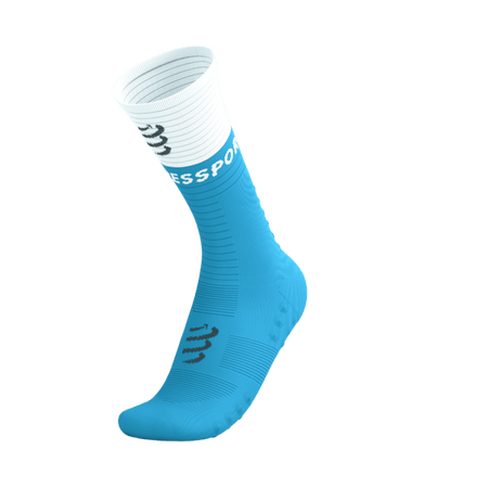 COMPRESSPORT Skarpetki kompresyjne do biegania MID COMPRESSION SOCKS V2.0 norse blue/white