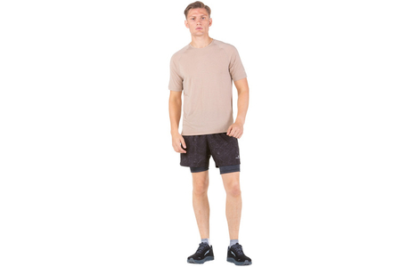 RONHILL Koszulka do biegania męska LIFE TENCEL SS Tee latte marl