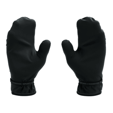 COMPRESSPORT Wodoodporne rękawice biegowe HURRICANE WATERPROOF MITTENS black