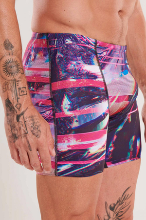 ZEROD Spodenki pływackie BOXERS glitcher