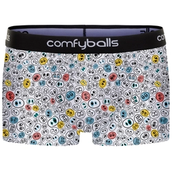 COMFYBALLS Bokserki REGULAR COTTON smiley white