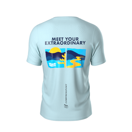 COMPRESSPORT Koszulka biegowa z krótkim rękawem TRAINING SS T-SHIRT UTMB 2025 ice flow blue