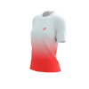 COMPRESSPORT Koszulka biegowa damska PERFORMANCE SS T-SHIRT fluo red/white