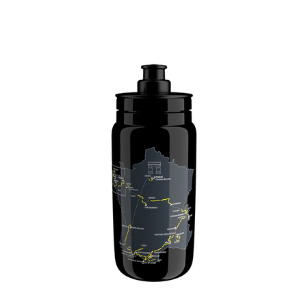 ELITE Bidon rowerowy FLY Teams 2021 Tour de France Black Map 550 ml