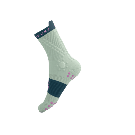 COMPRESSPORT Skarpetki do biegania trailowe PRORACING SOCKS V4 TRAIL aqua/stargazer/cyclamen