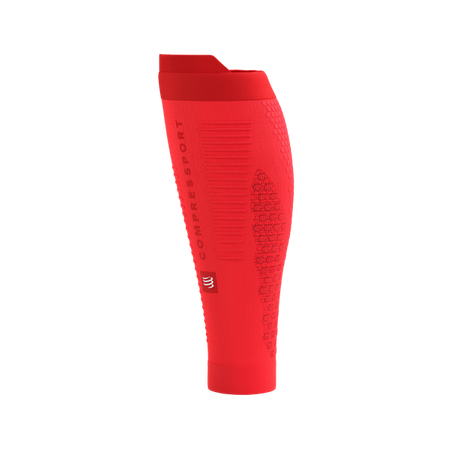 COMPRESSPORT Opaski kompresyjne na łydki R2V3 fluo red/white reflect