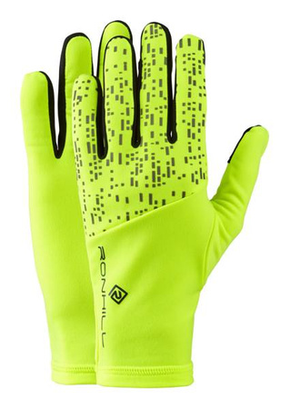 RONHILL Rękawiczki biegowe NIGHTRUNNER GLOVE fluo żółte