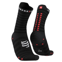 COMPRESSPORT Skarpetki do biegania PRORACING SOCKS V4 ULTRALIGHT RUN HIGH black/red