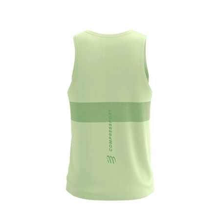 COMPRESSPORT Koszulka biegowa PERFORMANCE SINGLET cream/neon green