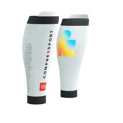 COMPRESSPORT Opaski kompresyjne na łydki R2V3 IRONMAN 2025 white sunrise