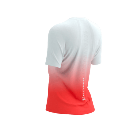 COMPRESSPORT Koszulka biegowa damska PERFORMANCE SS T-SHIRT fluo red/white
