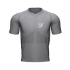 COMPRESSPORT Koszulka biegowa TRAIL HALF-ZIP FITTED SS TOP szara