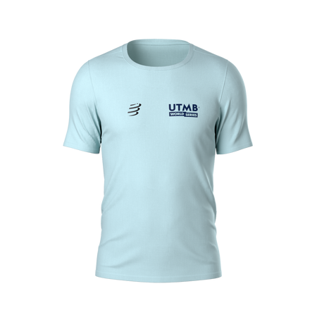 COMPRESSPORT Koszulka biegowa z krótkim rękawem TRAINING SS T-SHIRT UTMB 2025 ice flow blue