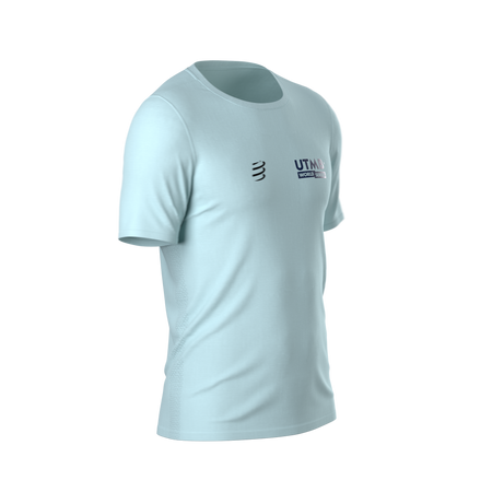 COMPRESSPORT Koszulka biegowa z krótkim rękawem TRAINING SS T-SHIRT UTMB 2025 ice flow blue