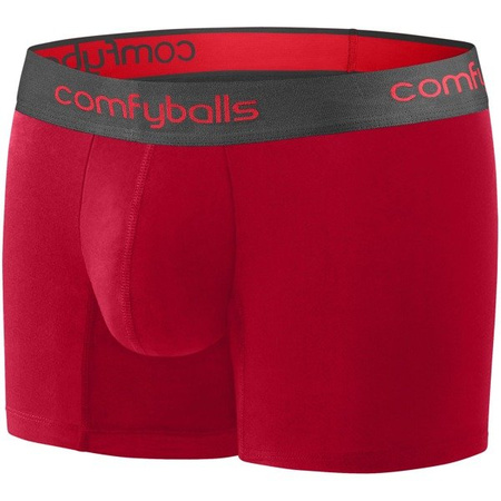 COMFYBALLS Bokserki LONG COTTON czerwono-szare