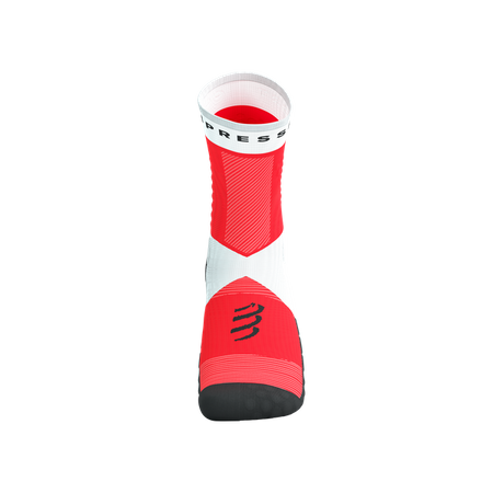 COMPRESSPORT Skarpetki do biegania ULTRA TRAIL SOCKS V2.0 white/fluo red