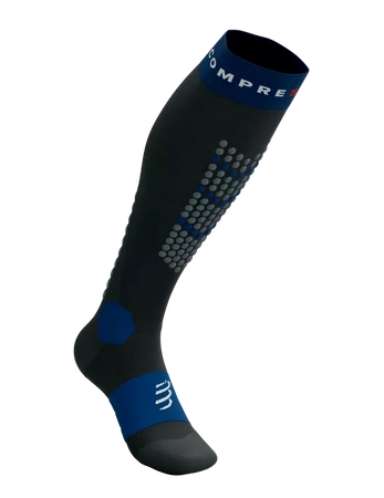 COMPRESSPORT Skarpety kompresyjne narciarskie ALPINE SKI FULL SOCKS black/estate blue