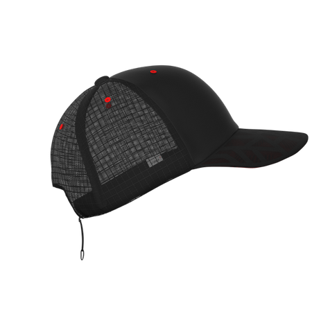 COMPRESSPORT Czapka biegowa z daszkiem RACING TRUCKER CAP black/red