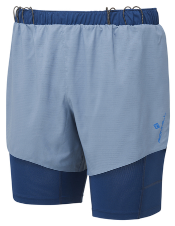 RONHILL Spodenki do biegania męskie TECH RACE TWIN SHORT lake/dark navy