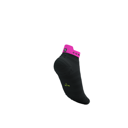 COMPRESSPORT Skarpetki do biegania PRORACING SOCKS V4 ULTRALIGHT RUN LOW black/safe yellow/neo pink