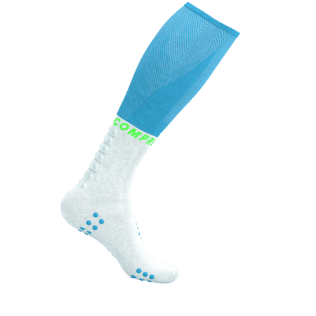 COMPRESSPORT Skarpety kompresyjne FULL SOCKS OXYGEN norse blue/neon green