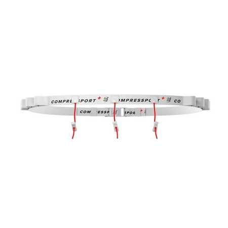 COMPRESSPORT Pasek na numer startowy RACE BELT white