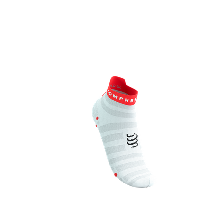 COMPRESSPORT Skarpetki do biegania PRORACING SOCKS V4 ULTRALIGHT RUN LOW white/red/black