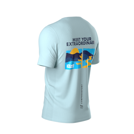 COMPRESSPORT Koszulka biegowa z krótkim rękawem TRAINING SS T-SHIRT UTMB 2025 ice flow blue