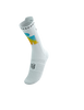 COMPRESSPORT Skarpetki rowerowe PRORACING SOCKS V4 BIKE IRONMAN 2025 white/sunrise