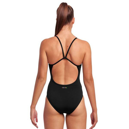 FUNKITA Strój kąpielowy damski jednoczęściowy SINGLE STRAP ONE PIECE black