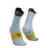 COMPRESSPORT Skarpetki do biegania trailowe PRORACING SOCKS V4 TRAIL grey dawn/ceylon yellow