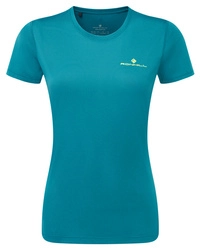 RONHILL Koszulka biegowa damska TECH SS TEE marine/acid