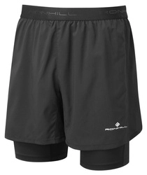 RONHILL Spodenki do biegania męskie TECH 5" TWIN SHORT all black