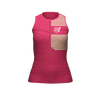 COMPRESSPORT Triathlonowa koszulka kompresyjna damska TRI POSTURAL TANK TOP różowo-zielona
