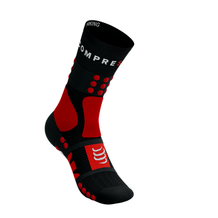 COMPRESSPORT Skarpetki trekkingowe HIKING SOCKS black/core red/white