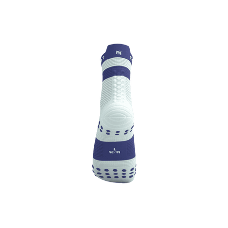 COMPRESSPORT Skarpetki do biegania wysokie PRORACING SOCKS V4 RUN HIGH star white/orient blue