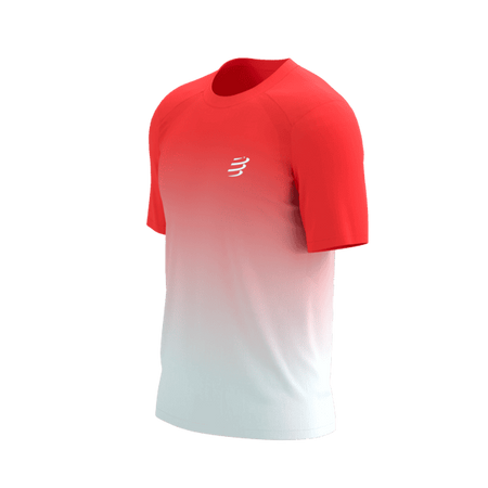 COMPRESSPORT Koszulka biegowa PERFORMANCE SS T-SHIRT fluo red/white