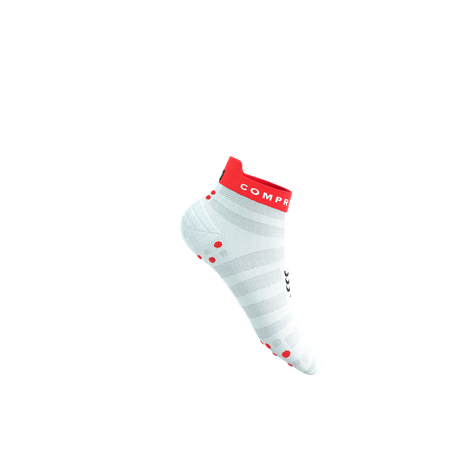 COMPRESSPORT Skarpetki do biegania PRORACING SOCKS V4 ULTRALIGHT RUN LOW white/red/black