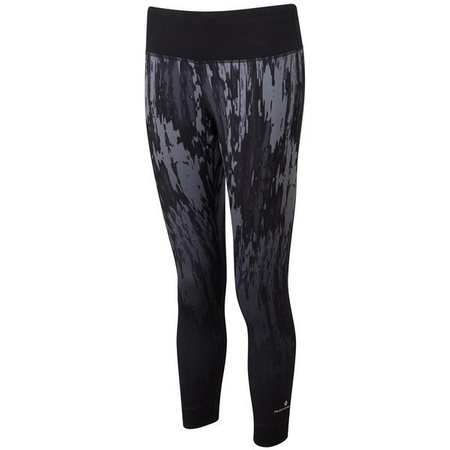 RONHILL Legginsy do biegania damskie MOMENTUM CROP TIGHT szare